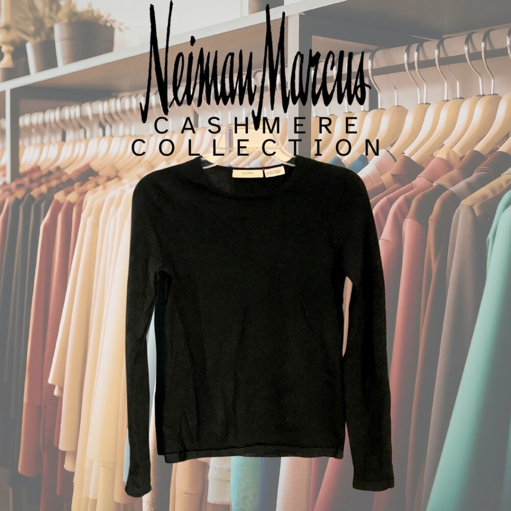 Vintage Neiman Marcus Black 100% Cashmere Sweater | Size 00 S